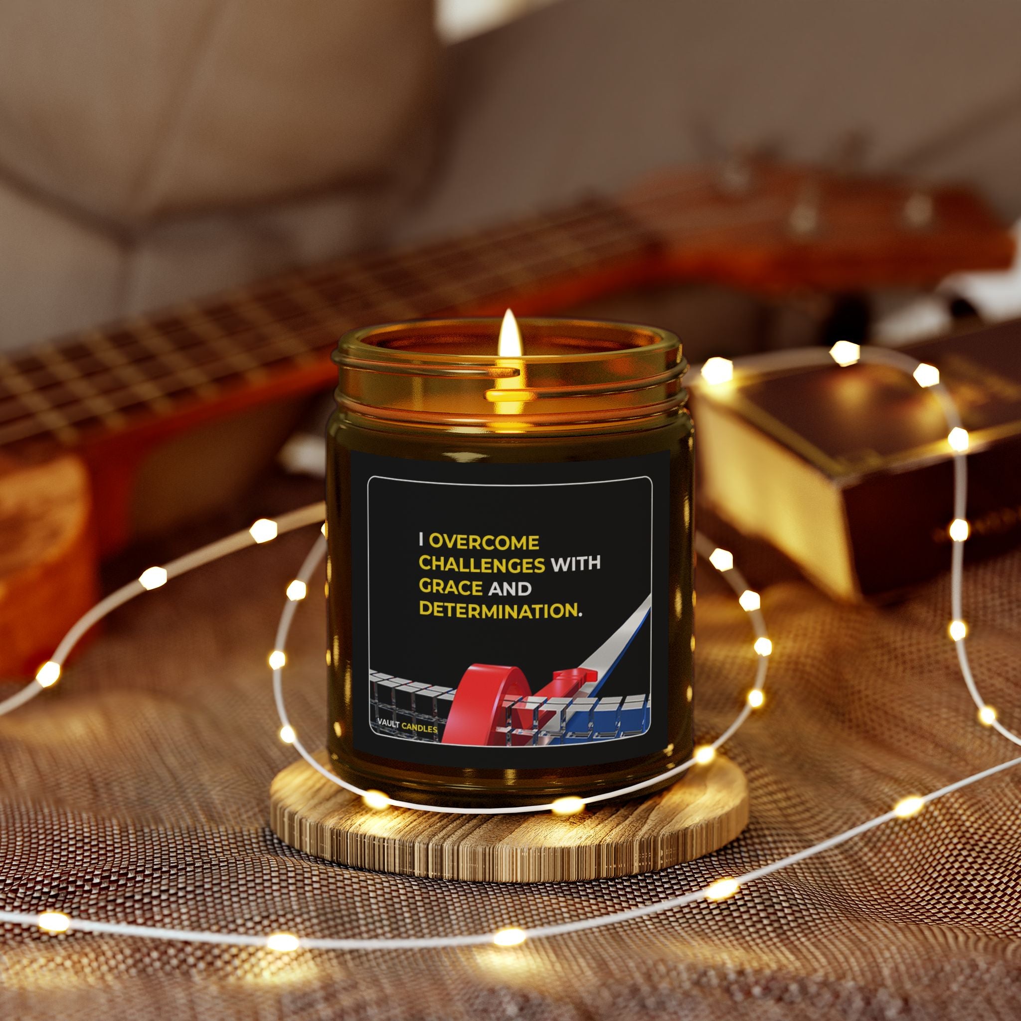 I Overcome Challenges with Grace and Determination – Coconut Apricot Wax Candle