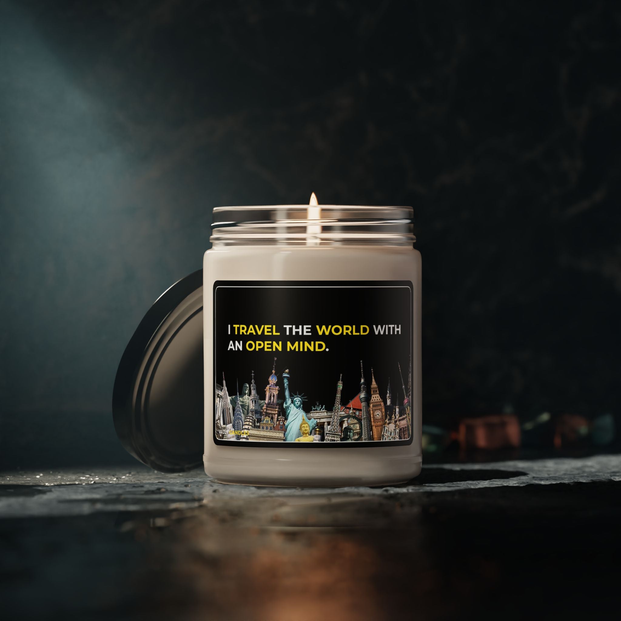 I Travel the World with an Open Mind – Natural Soy Wax Blend Candle