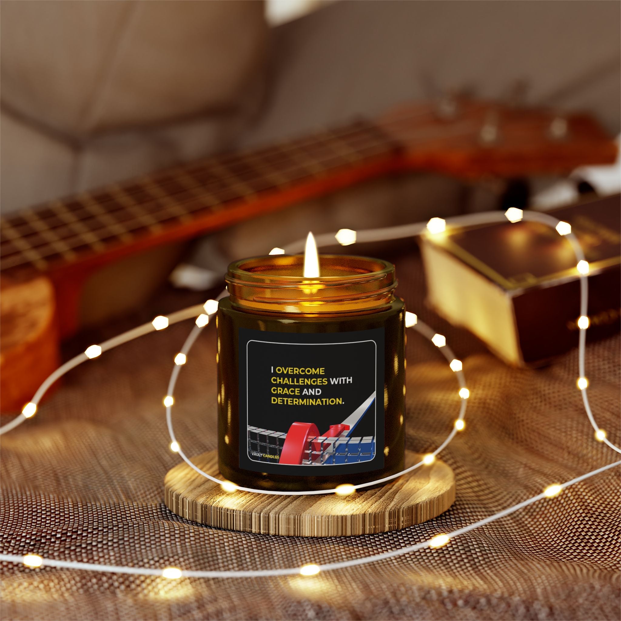 I Overcome Challenges with Grace and Determination – Coconut Apricot Wax Candle