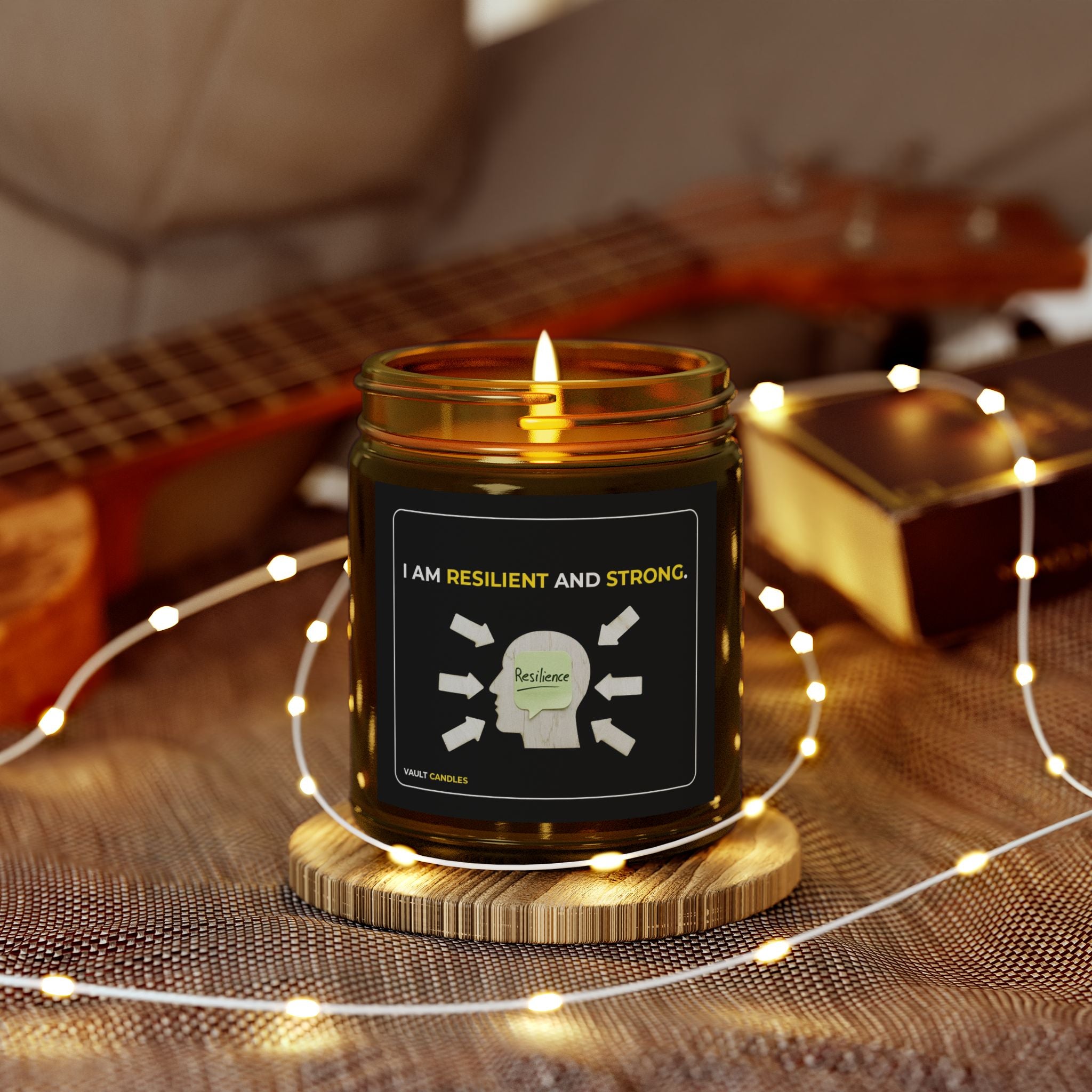 I Am Resilient and Strong – Coconut Apricot Wax Candle
